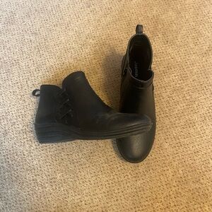 Jasmine Black Ankle Boots with Wedge Heel size 8